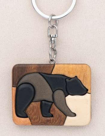 Black Bear Patching Keychain