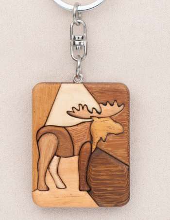 Moose Patching Keychain