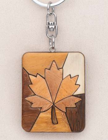 Maple Leaf Patching Keychain