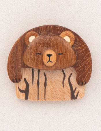 Brown Bear on Trunk Magnet