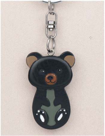 Playful Black Bear Keychain
