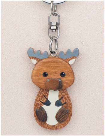 Playful Moose Keychain