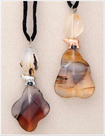 Montana Agate Bear