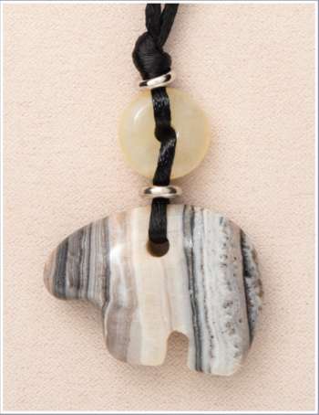 Zebra Agate Bear