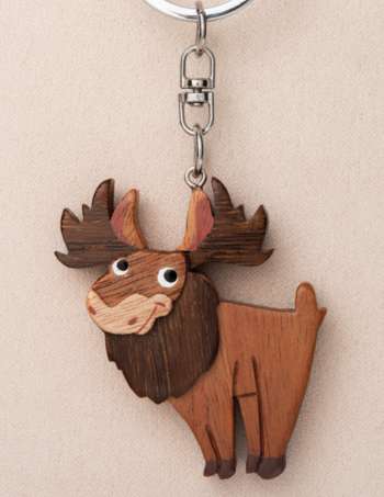 Smiling Moose Keychain