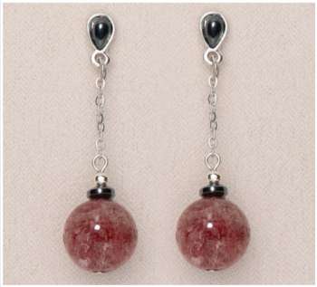 Strawberry Quartz Dangle